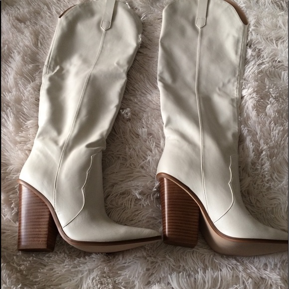 steve madden white cowboy boots